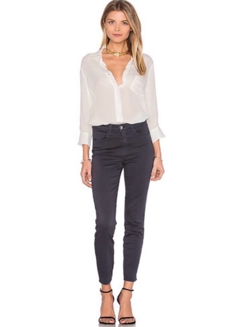 L'AGENCE Margot High Rise Skinny Jean in Stingray Wash